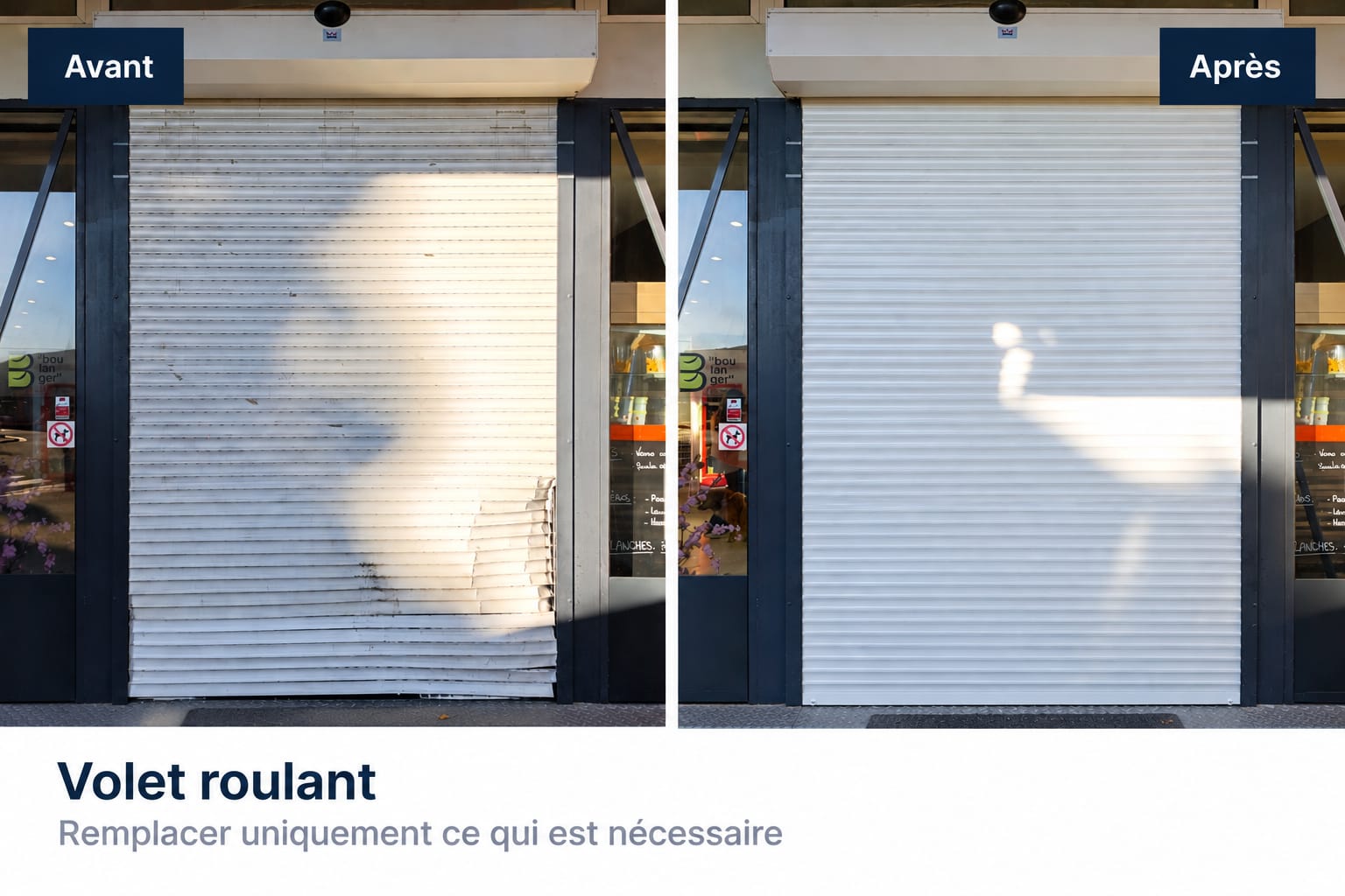 Avant / Après — Volet roulant