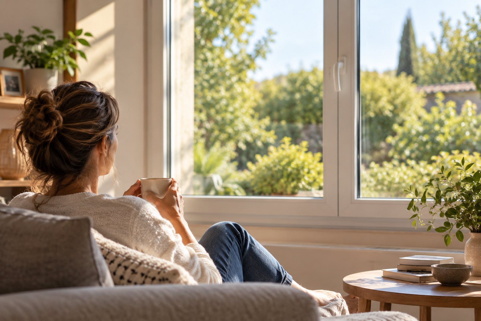 Fenêtre modernisée dans un intérieur lumineux
